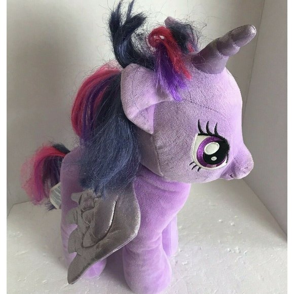 Build Bear Workshop TWILIGHT SPARKLE Purple Unicorn Pegasus My Little Pony Plush - Picture 3 of 12